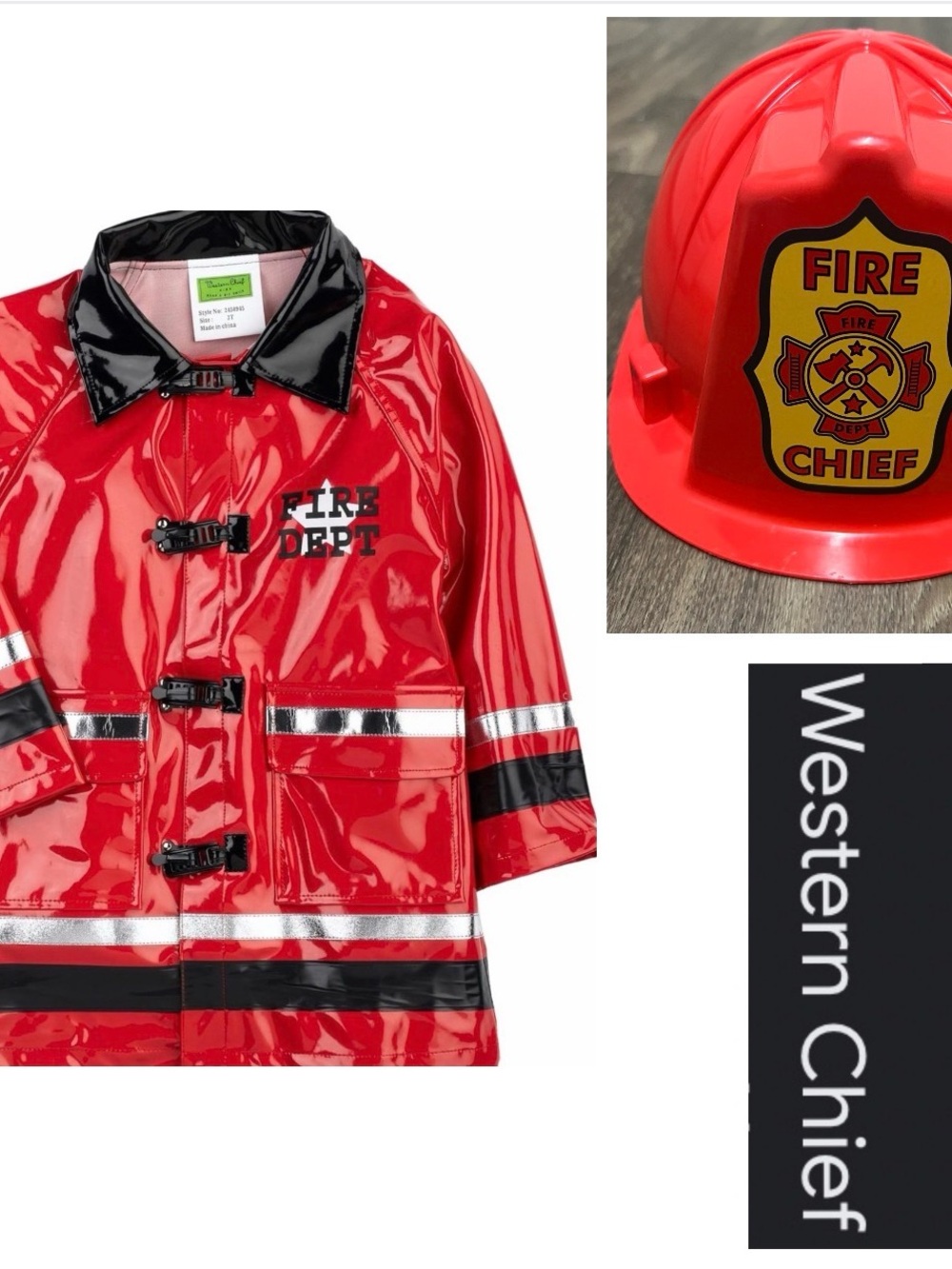 Western Chief Fire Chief Heavy Fireman’s Utility Jacket And Hat Set